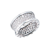 Кольцо  в стиле Bvlgari BZero1 White Gold Diamonds Ring (43094) №2