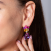 Серьги Bvlgari Diamond Sapphire Amethyst Flower Earrings (36264) №9