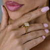 Кольцо  6,05 сt M/SI1 Princess Cut Diamond МГУ (42912) №7