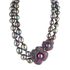 Колье Paolo Piovan 2 Flowers in Black Diamonds & Rubies & Tahitian Baroque Pearl (42716) №6