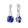 Серьги  12,89/12,85 ct Vivid Blue/VS Natural Tanzanite (42660) №3