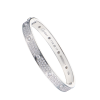 Браслет  в стиле Love Classic Model Paved 10 Diamonds White Gold (SIZE 17) (43657) №2