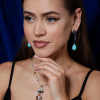 Серьги RalfDiamonds Tsavorites & Sapphires & Turquoise & Diamonds RDE (37666) №7