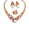 Колье Gilbert Albert Piece Unique Set in Yellow Gold with Cultured Pearl, Diamonds, Cabochon Rubies (40611) №2