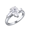Кольцо Harry Winston 1.50 сt E/VVS1 Classic Winston Pear-Shaped with Tapered Baguette Side Stones RGDPPS015TB (37490) №6