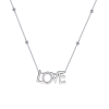 Подвеска  LOVE White & Rose Gold & Diamonds (43806) №2