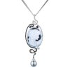 Подвеска Roberta Ponticello Italy Cammeo Onyx & Chalcedony & Diamonds & Pearl 937CIWHBK (41083) №5