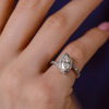 Кольцо ЭПЛ Якутские Бриллианты 1,10 ct J/SI2 Marquise Diamond & White Gold (38278) №5