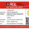 Серьги RalfDiamonds Natural Yellow Sapphire 6.21 - 5.68 ct Vivid Yellow (36372) №10