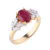 Кольцо  Natural Ruby 2.10 ct Strong Purplish Red & Diamonds (37378) №3