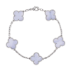Браслет Van Cleef & Arpels Vintage Alhambra 5 motifs white gold Chalcedony VCARD34700 (38449) №3