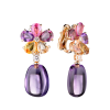 Серьги Bvlgari Diamond Sapphire Amethyst Flower Earrings (36264) №7