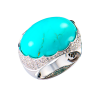 Кольцо  White Gold & Turquoise & Diamonds (43332) №2