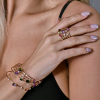 Кольцо Mattia Cielo 5 Rows Ring Amethyst & Tourmaline & Diamonds LJWR143P-PM (42509) №7
