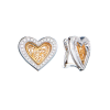 Серьги  White & Yellow Gold & Diamonds Heart (43246) №2
