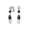 Серьги Bvlgari Elisia Vintage Diamonds & Onyx & White Gold Earrings (39618) №5
