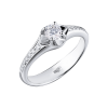Кольцо GIA 0,30 ct F/VS2 Round Diamond & 0.11 ct Diamonds (38038) №3