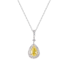Подвеска GIA 1,12 ct Natural Fancy Intense Yellow/I1 Pear Diamond (43841) №3