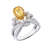 Кольцо GIA 1,03 ct Fancy Yellow/I1 Pear Cut & White Gold (43216) №3