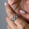 Кольцо  Round cut Diamonds & White Gold (42135) №6