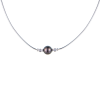 Колье Mikimoto Black Pearl 9 mm & 2 Round Diamonds & White Gold (41750) №4