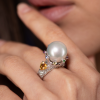 Кольцо RalfDiamonds White Gold 13.5 mm Pearl Diamonds Ring (33941) №10