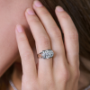 Кольцо  Round Cut Diamonds & White Gold (40277) №6
