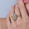 Кольцо  4.14 ct Natural Sapphire Intense Yellow & Diamonds (39642) №8