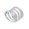 Кольцо  в стиле Anita Ko Double-Head Diamond Coil Snake Ring (43537) №2