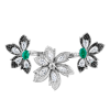Кольцо  1,25 ct Emerald & 4,11 сt White & 0.70 ct Black Diamonds (39739) №6
