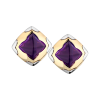 Серьги  В стиле Bvlgari Pyramid Amethyst White & Yellow Gold (38417) №3