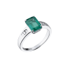 Кольцо  с изумрудом 1,60 ct Intense Slightly Bluish Green и бриллиантами (38600) №4