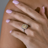 Кольцо GIA 1,31 ct Y to Z/VS1 Radiant Cut & White Gold (42975) №8