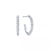 Серьги Tiffany & Co Metro Hoop White Gold 60006461 (39783) №3