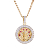 Подвеска  Peacock Yellow Gold & Diamonds& Rubies (43817) №2