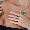 Кольцо GRS Gemresearch Swisslab 6,52 ct Natural Green Octagonal Emerald Zambia (40269) №7