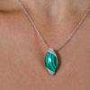 Подвеска UTOPIA Selene Malachite & Diamonds White Gold KSP2BBMSP01 (40221) №5
