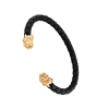 Браслет Carrera y Carrera Yellow Gold Leather Cord Dragon Head Cuff Bracelet DA10310 (40850) №4