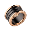 Кольцо Bvlgari B.Zero1 Four-Band Rose Gold Black Ceramic (Size 50) 346528 (42878) №2