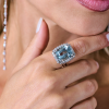 Кольцо  13,9 ct Aquamarine & Diamonds & White Gold (41003) №5