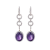 Серьги  WHITE GOLD & AMETHYST & DIAMONDS (38584) №4