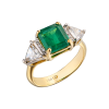 Кольцо  с изумрудом 3,00 ct Strong Slightly Bluish Green/SI1 и бриллиантами (39130) №5