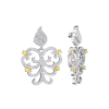 Серьги  White Gold & Sapphire & Diamond (43775) №2