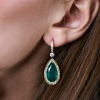 Серьги  с изумрудами Замбия 14,50 ct Pear Mixed Moderate Bluish Green/SI2 & Diamonds (40029) №5