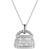 Подвеска  1,13 CT G/VS1 ROUND DIAMONDS & Baguette Bag (37673) №2