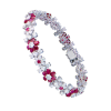 Браслет  Flowers 9,20 ct Natural Ruby & 9,90 ct Diamonds & White Gold (41972) №4