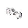 Запонки De grisogono Pig White Gold & Black Diamonds 70048/05 (43434) №2
