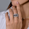 Кольцо Palmiero Jewellery Design 4,20 ct Black & White Round Cut Diamonds (43417) №8