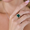 Кольцо Yanush Gioielli 4,49 ct Natural Octagonal Cut Vivid Green Emerald Zambia & Diamonds YR31066TTEM (40307) №7