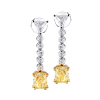 Серьги GIA 1,63 ct - 1.59 ct Natural Fancy Yellow/VS2 Radiant Cut Diamond (40665) №3